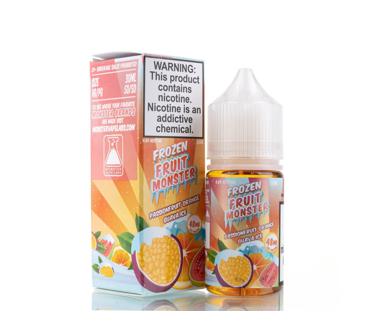 Passionfruit Orange Guava Ice By Frozen Fruit Monster - Salt Nicotine - 30ml (TFN) - Image 2