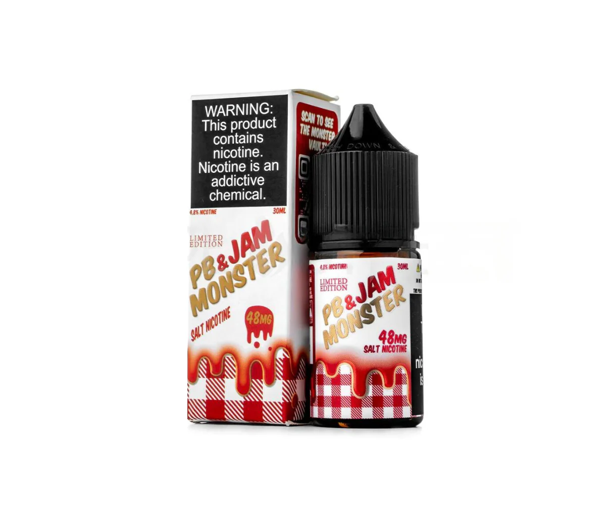 PB & Jam Monster Strawberry By Jam Monster - Salt Nicotine - 30ml (TFN) - Image 2