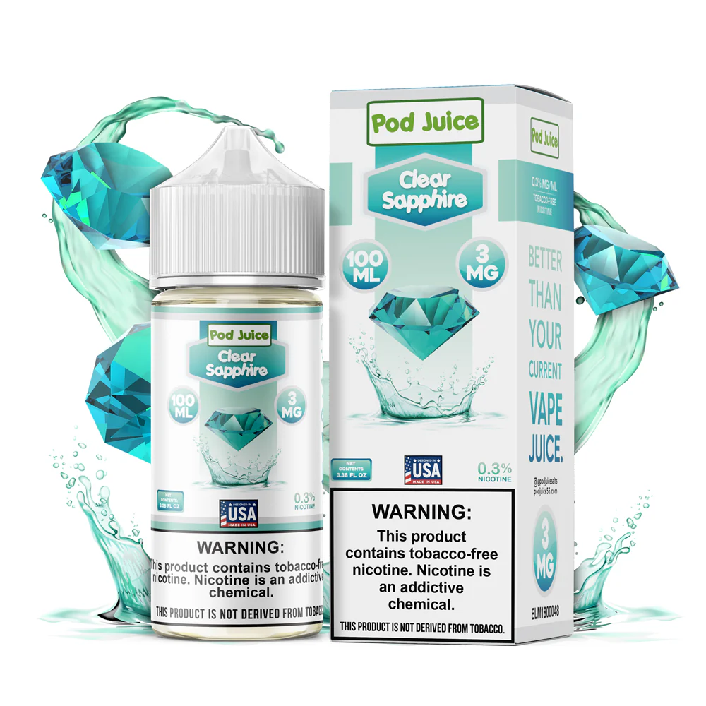 Pod Juice Freebase Nicotine - Clear Sapphire