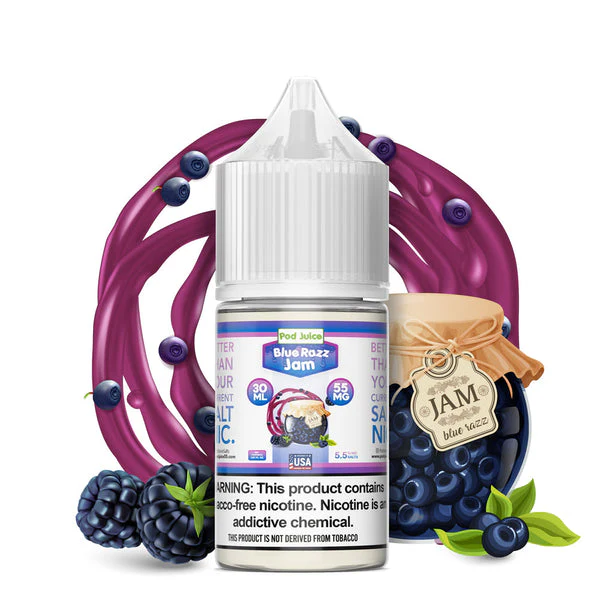 Pod Juice TFN Salt Nic - Blue Razz Jam | 30ml