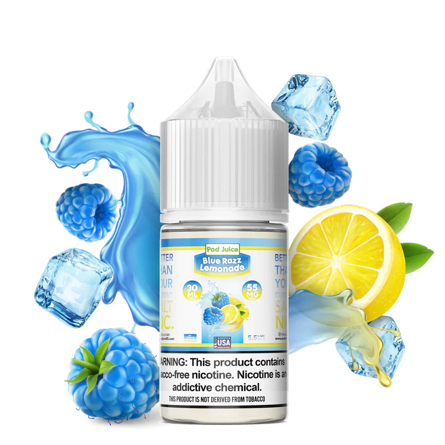 Pod Juice TFN Salt Nic - Blue Razz Lemonade Freeze | 30ml