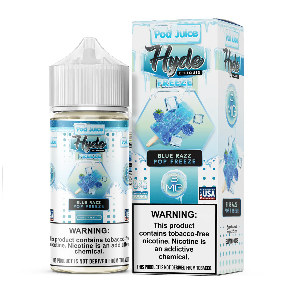 Pod Juice Freebase Nicotine - Blue Razz Pop Freeze