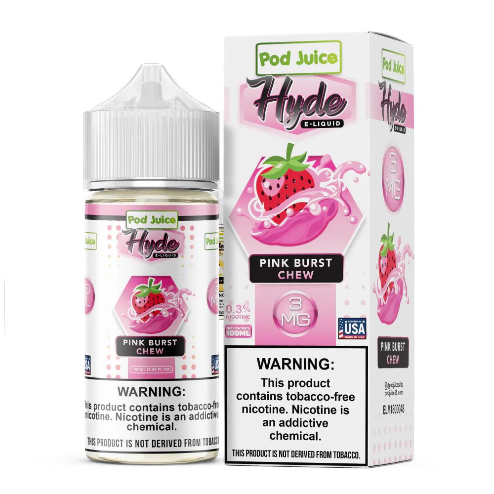 Pod Juice Freebase Nicotine - Pink Burst Chew