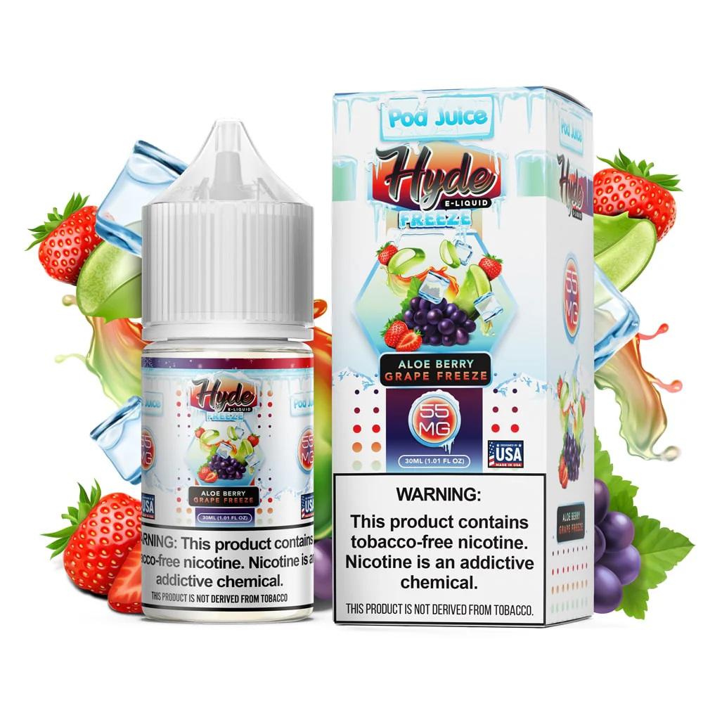 Pod Juice x Hyde TFN Salt Nic - Aloe Berry Grape Freeze